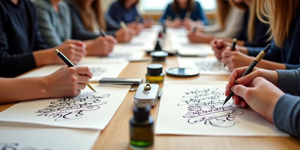 Talleres creativos de técnicas de caligrafía